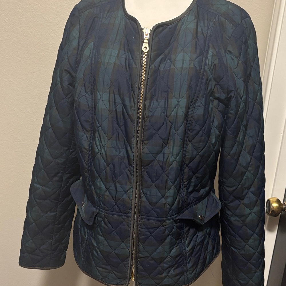 Talbots Navy Quilted Puffer Jacket
